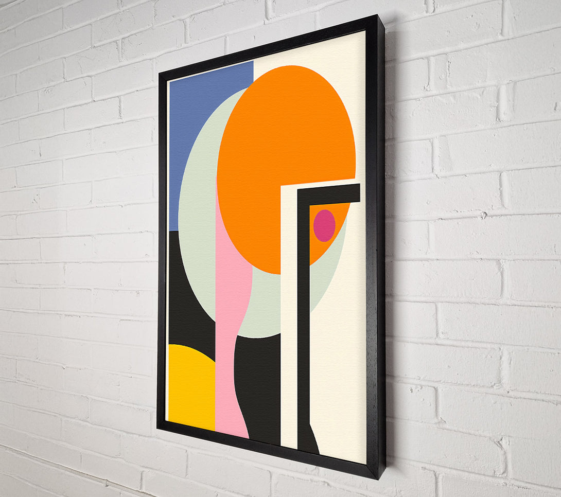  A Canvas Print of Orange Form And Figure Canvas Wall Art