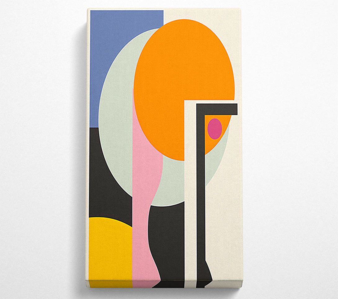  A Canvas Print of Orange Form And Figure Canvas Wall Art