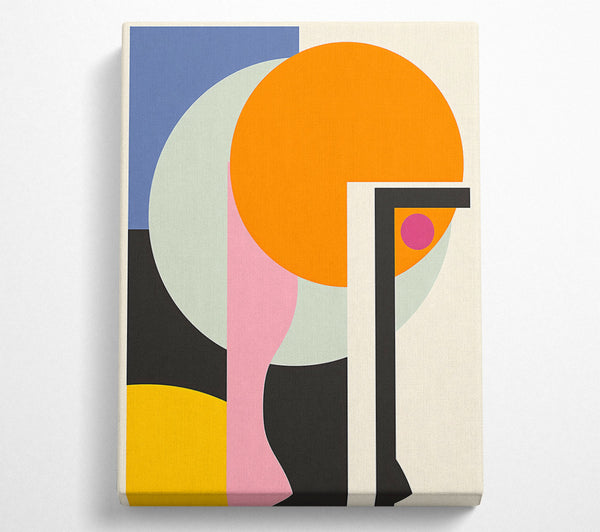  A Canvas Print of Orange Form And Figure Canvas Wall Art