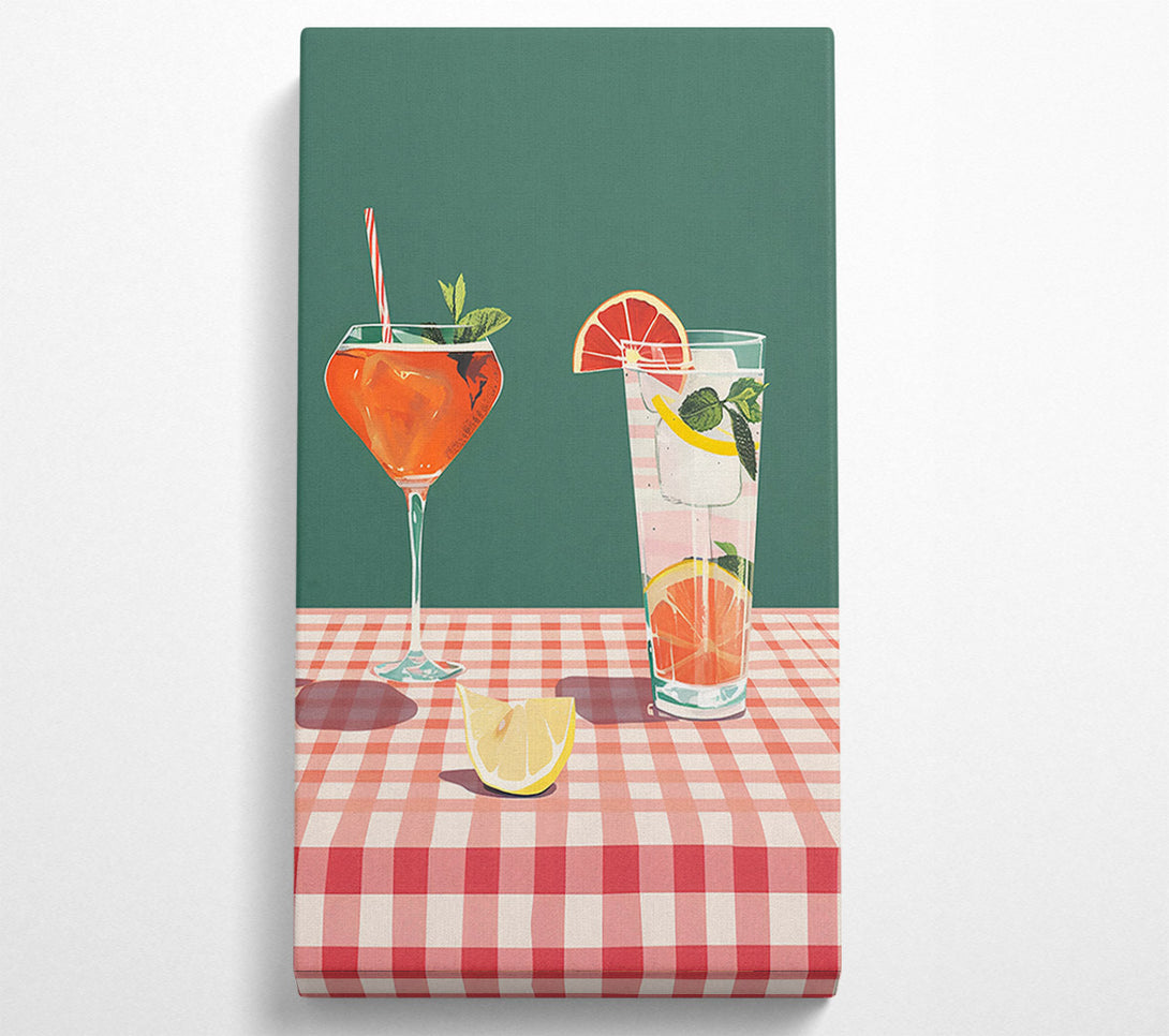  A Canvas Print of Orange Summer Drinks Canvas Art