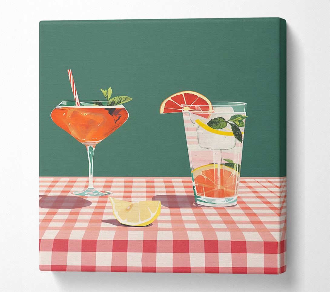  A Canvas Print of Orange Summer Drinks Canvas Art