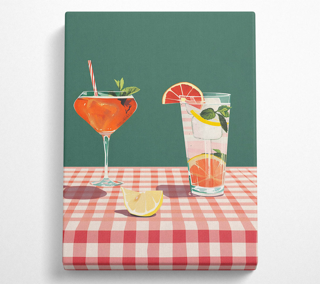  A Canvas Print of Orange Summer Drinks Canvas Art