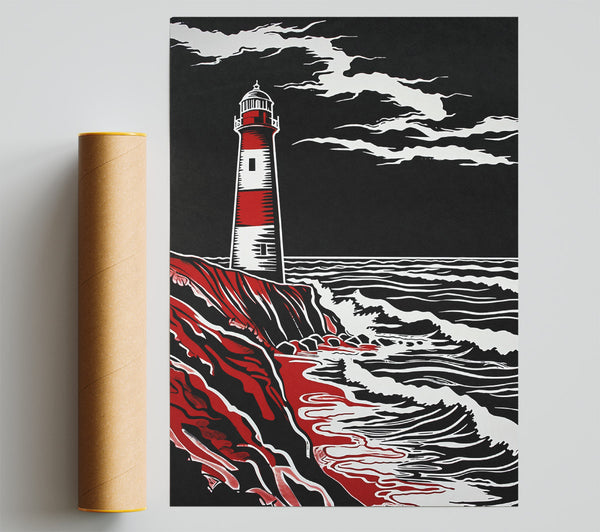 Crimson Coast Light Poster