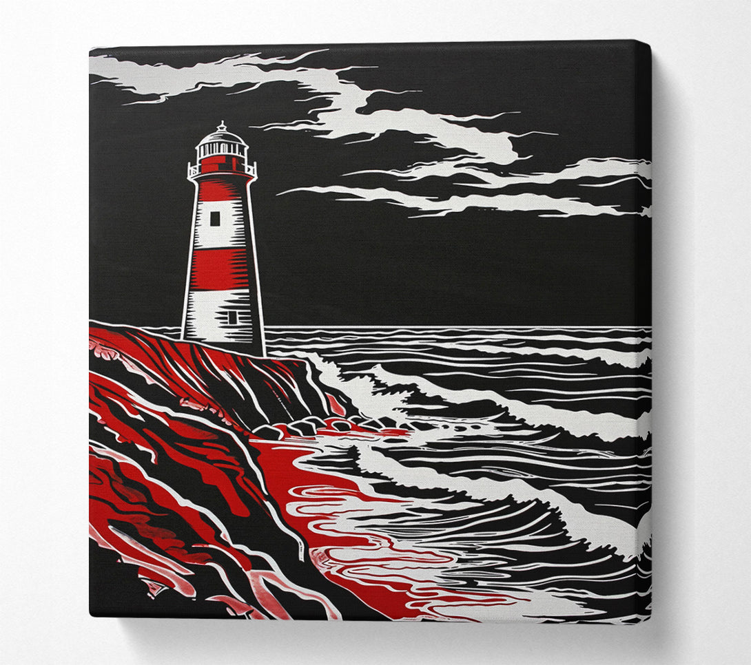  A Canvas Print of Crimson Coast Light Canvas Art