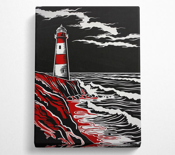  A Canvas Print of Crimson Coast Light Canvas Art