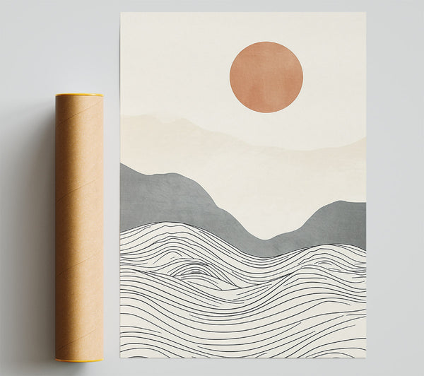Rust-Colored Horizon Giclee Print