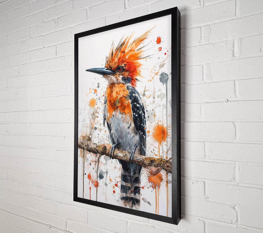  A Canvas Print of Orange Crest Splatter Canvas Wall Art