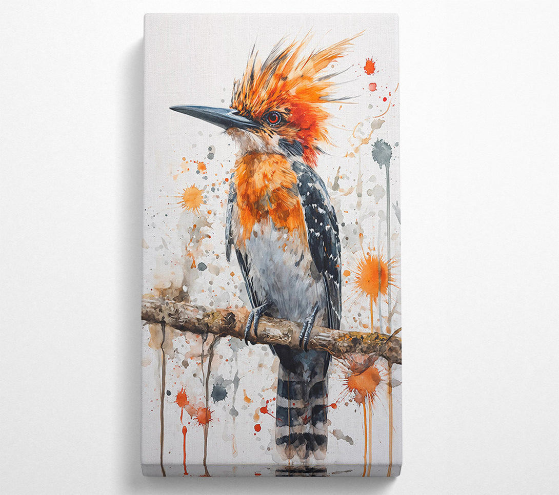  A Canvas Print of Orange Crest Splatter Canvas Wall Art