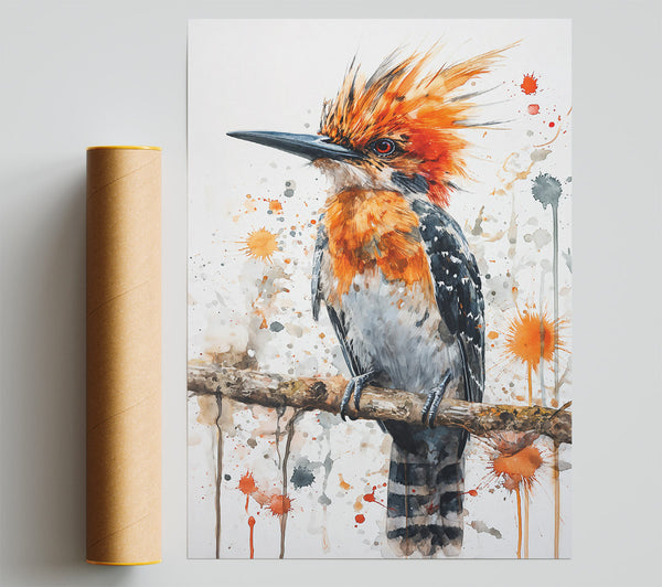 Orange Crest Splatter Poster