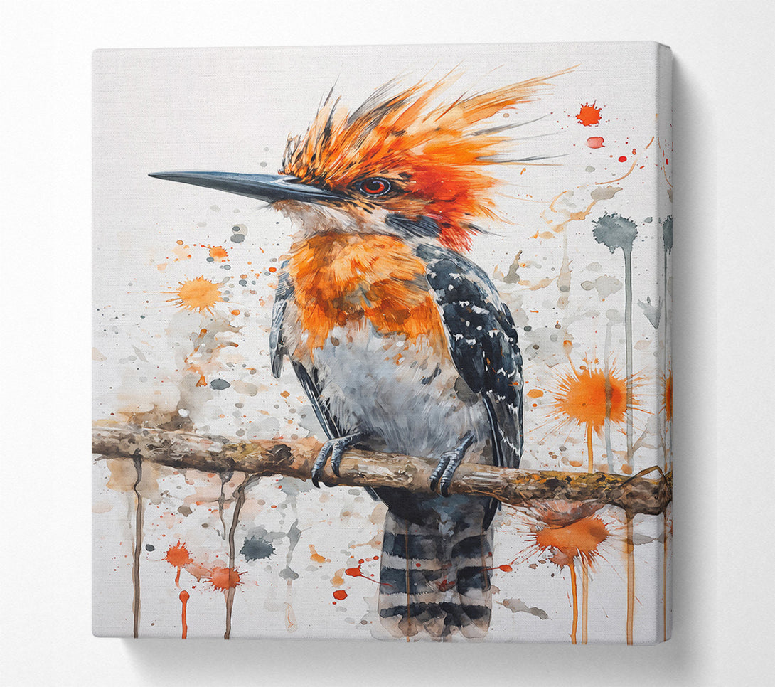  A Canvas Print of Orange Crest Splatter Canvas Wall Art