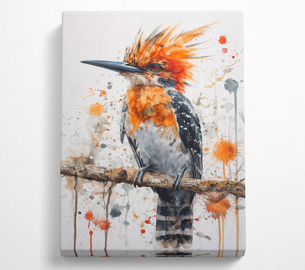  A Canvas Print of Orange Crest Splatter Canvas Wall Art