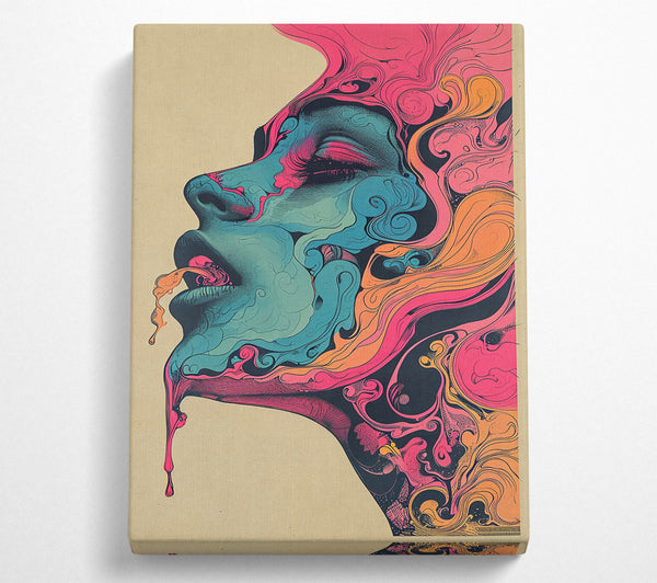  A Canvas Print of Pink Liquid Dreams Canvas Print