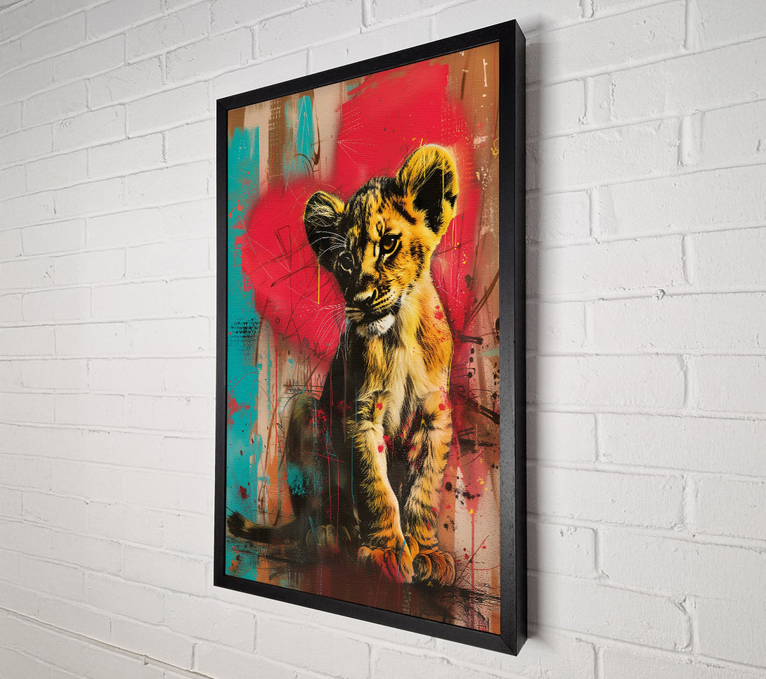  A Canvas Print of Red Cub In The Jungle Canvas Wall Art