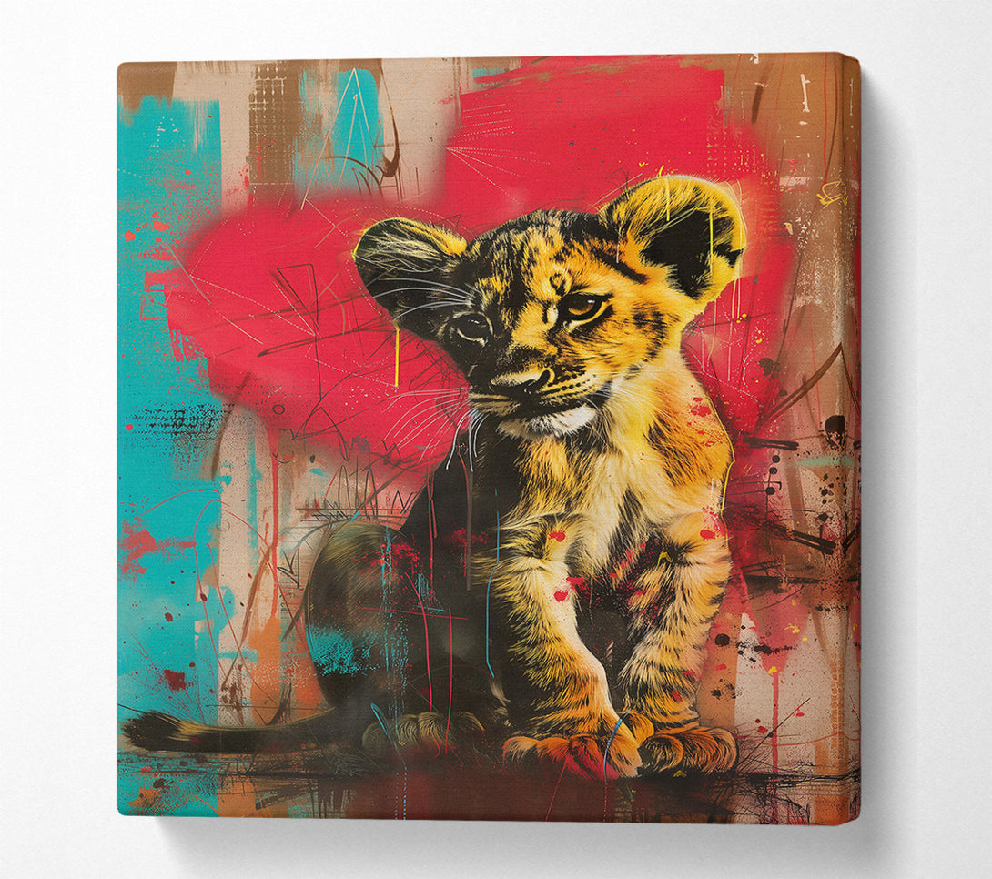  A Canvas Print of Red Cub In The Jungle Canvas Wall Art