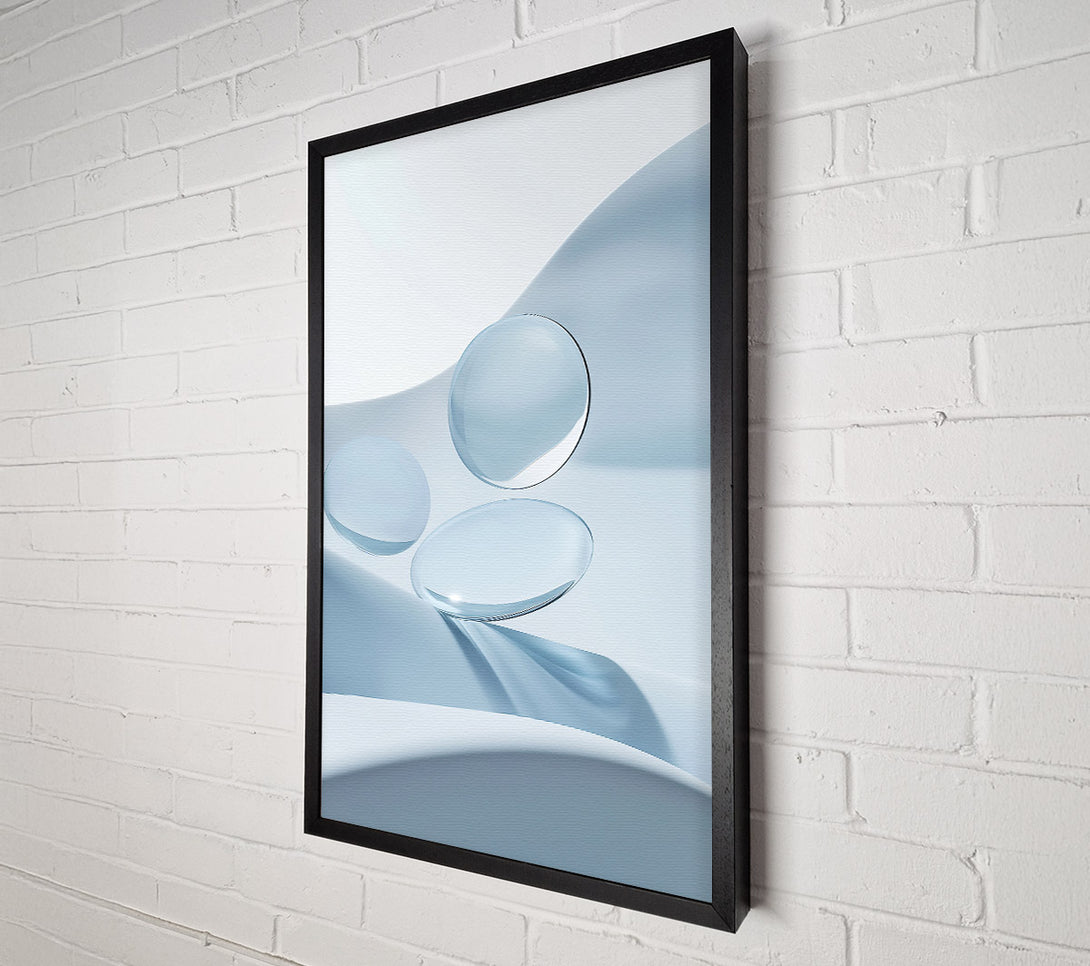  A Canvas Print of Pale Blue Spheres Canvas Art