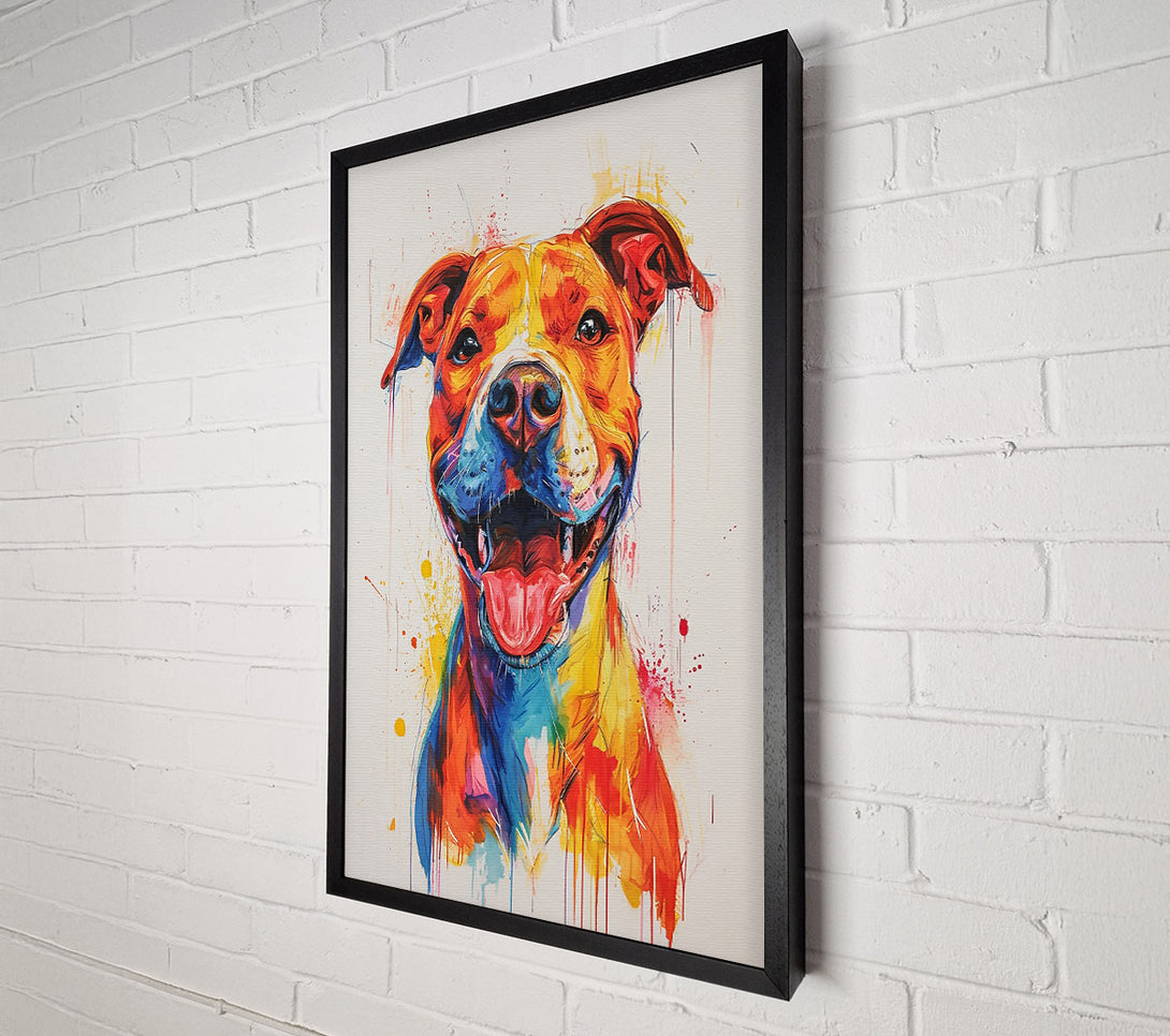  A Canvas Print of Orange Dog Smile Canvas Print