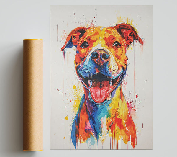 Orange Dog Smile Poster