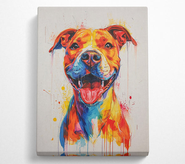 A Canvas Print of Orange Dog Smile Canvas Print