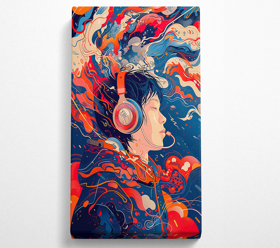  A Canvas Print of Red Flowing Thoughts Canvas Wall Art