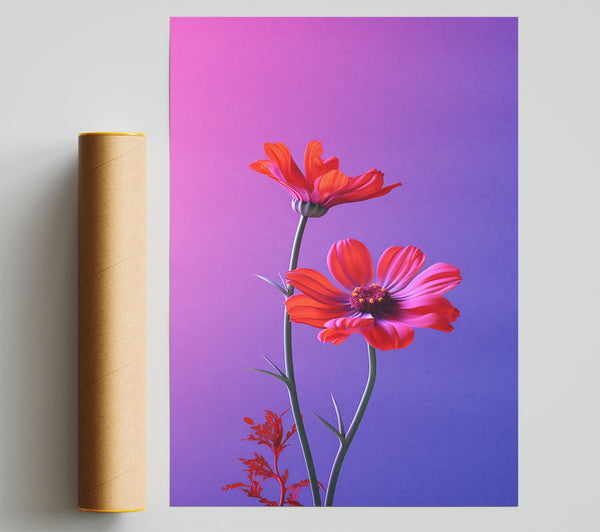 Crimson Bloom Dance Print
