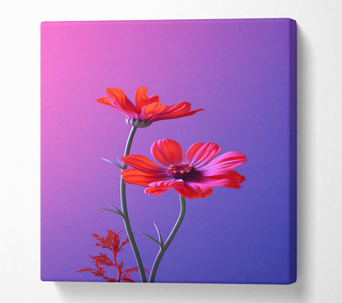  A Canvas Print of Crimson Bloom Dance Canvas Print