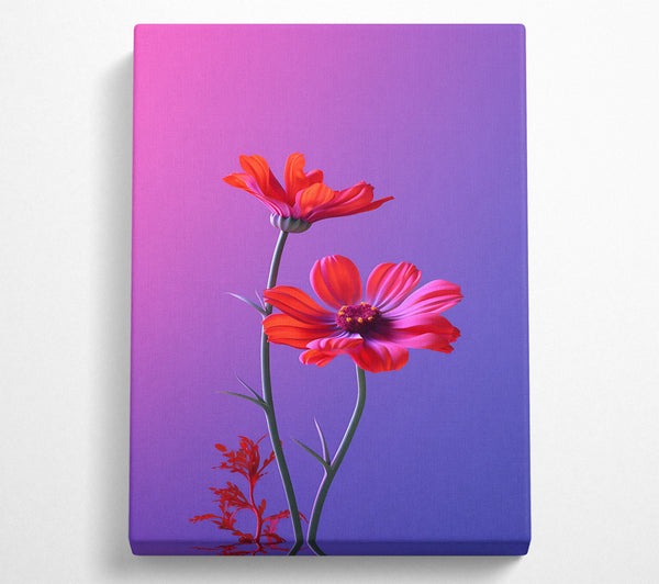  A Canvas Print of Crimson Bloom Dance Canvas Print