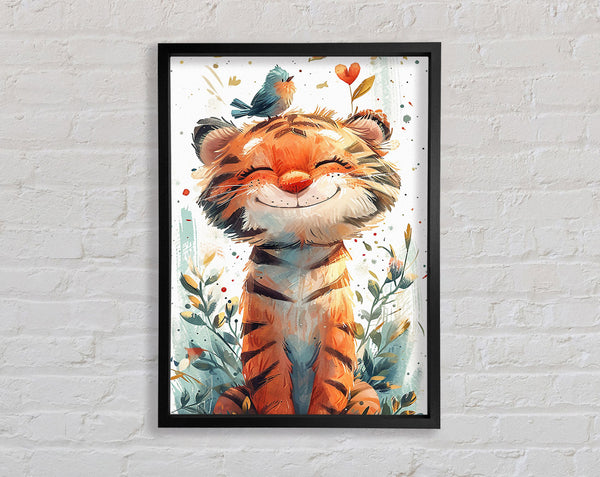 Happy Tiger Cub Framed Print