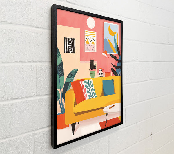 Yellow Couch And Plants