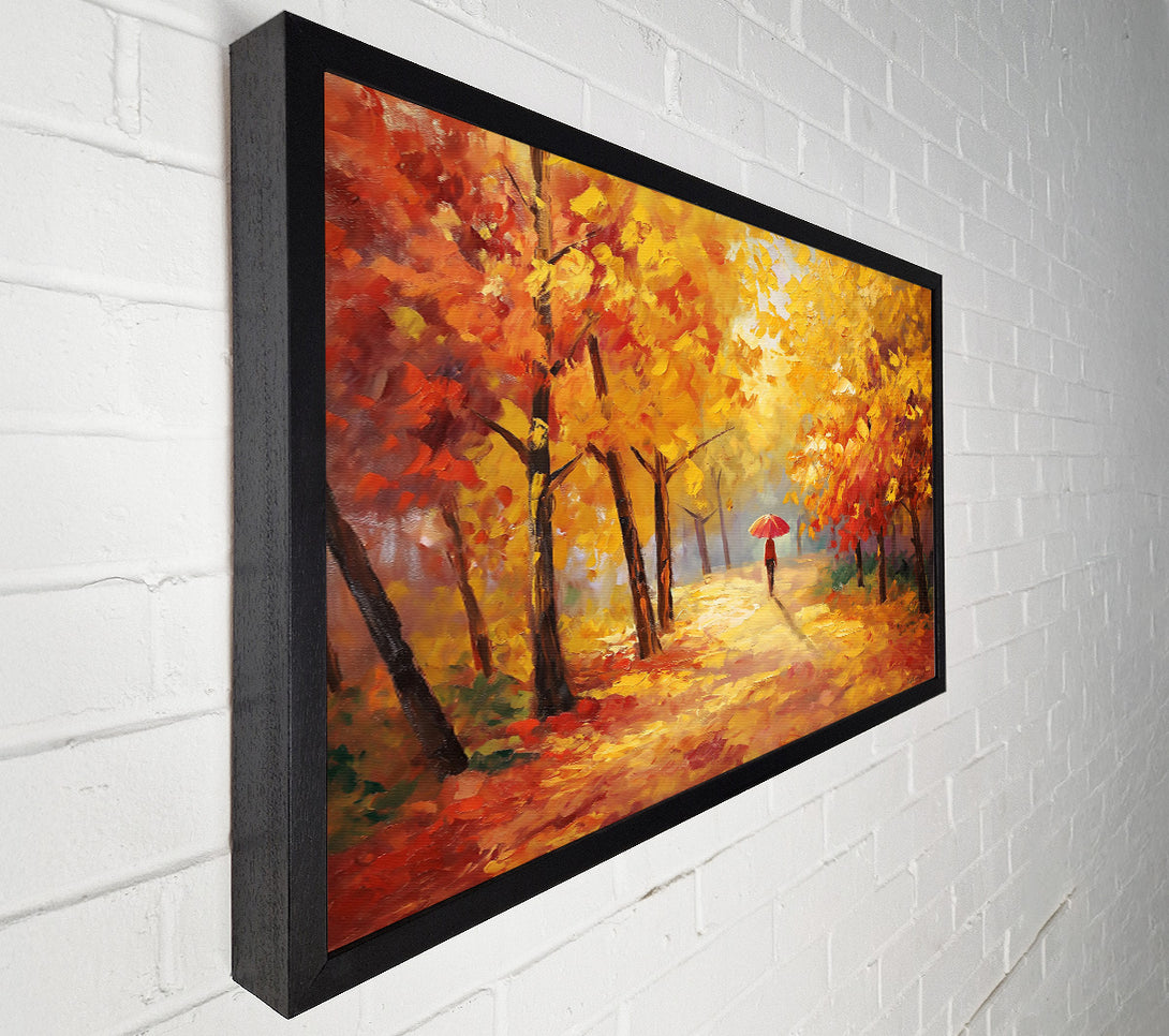  A Canvas Print of Golden Autumn Walk Canvas Print