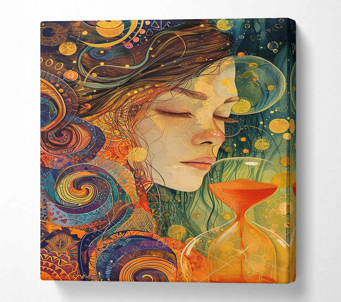  A Canvas Print of Golden Hourglass Dreams Canvas Print
