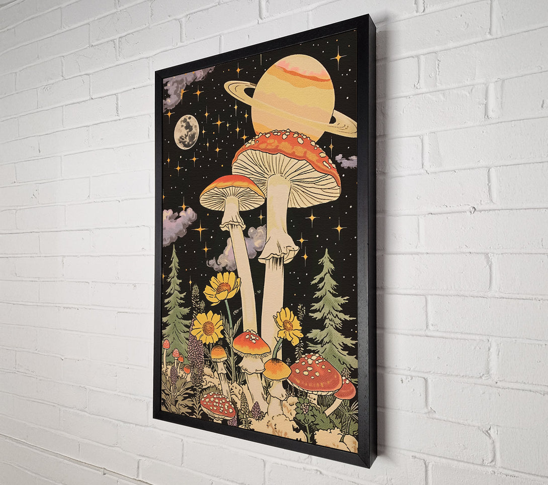  A Canvas Print of Red Moon Mushrooms Canvas Print