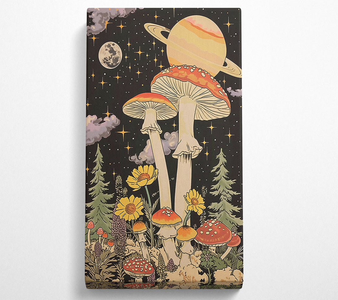  A Canvas Print of Red Moon Mushrooms Canvas Print