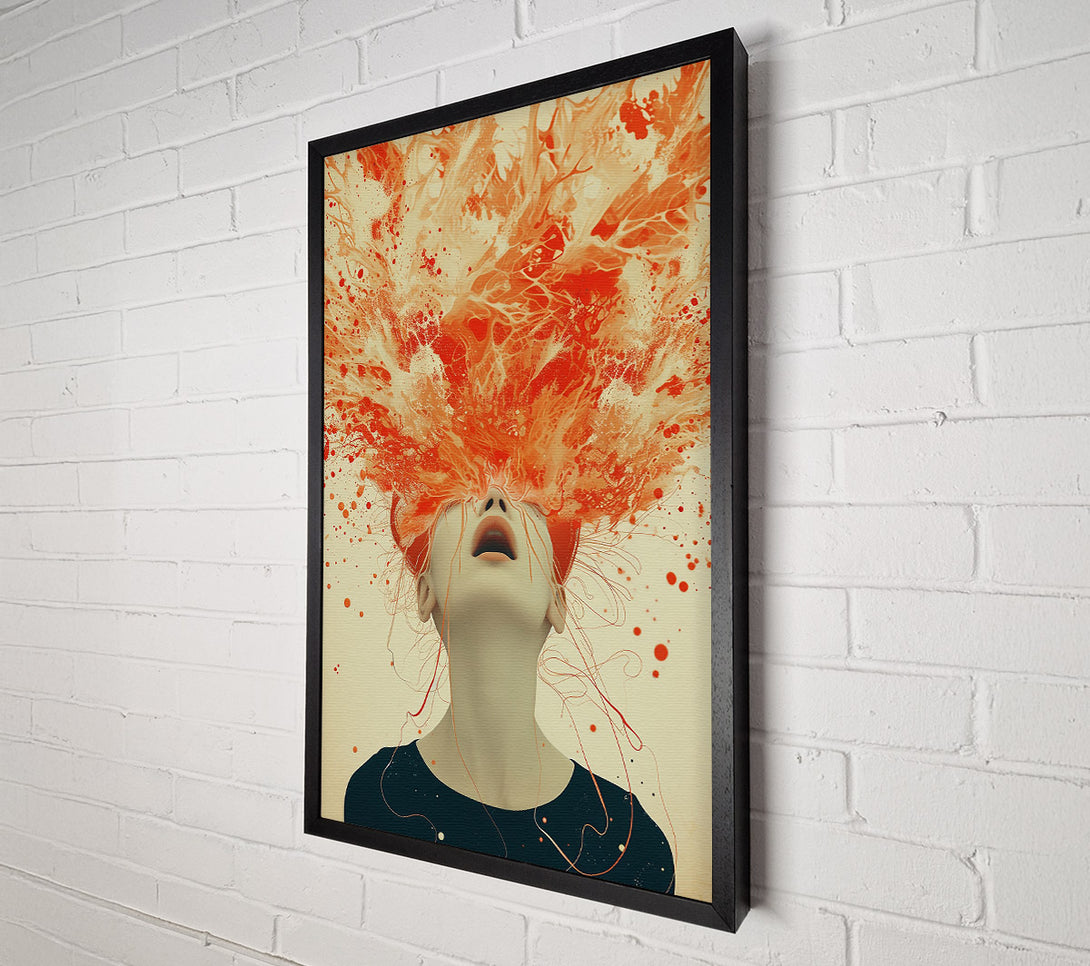  A Canvas Print of Crimson Eruption Burst Canvas Art