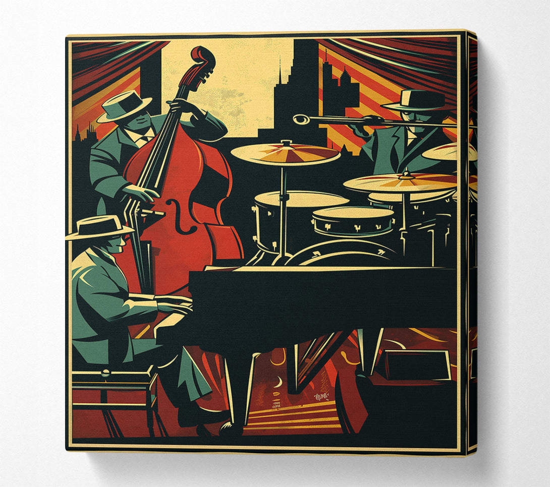  A Canvas Print of Red City Jazz Canvas Art