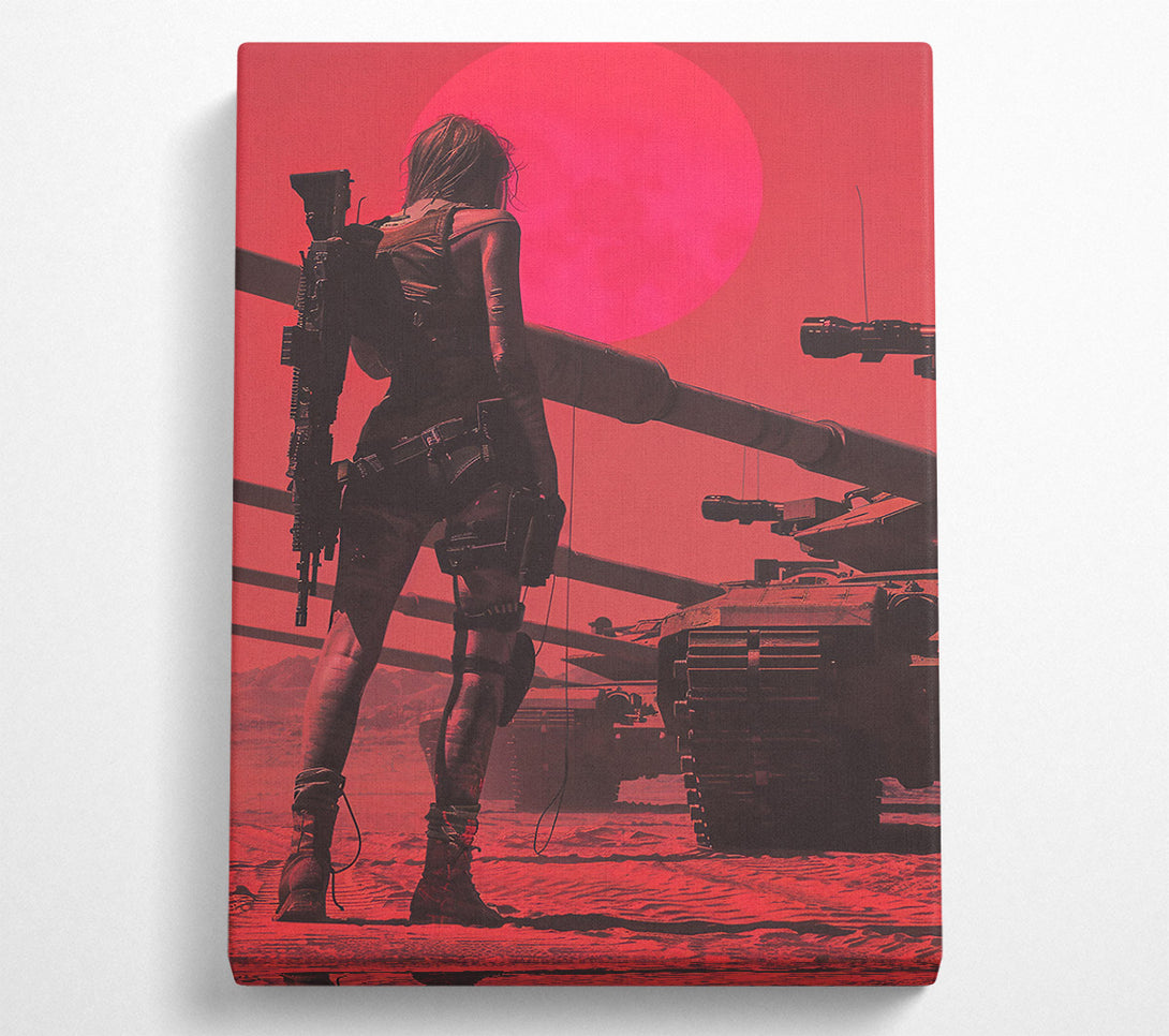  A Canvas Print of Crimson Desert Warrior Canvas Wall Art