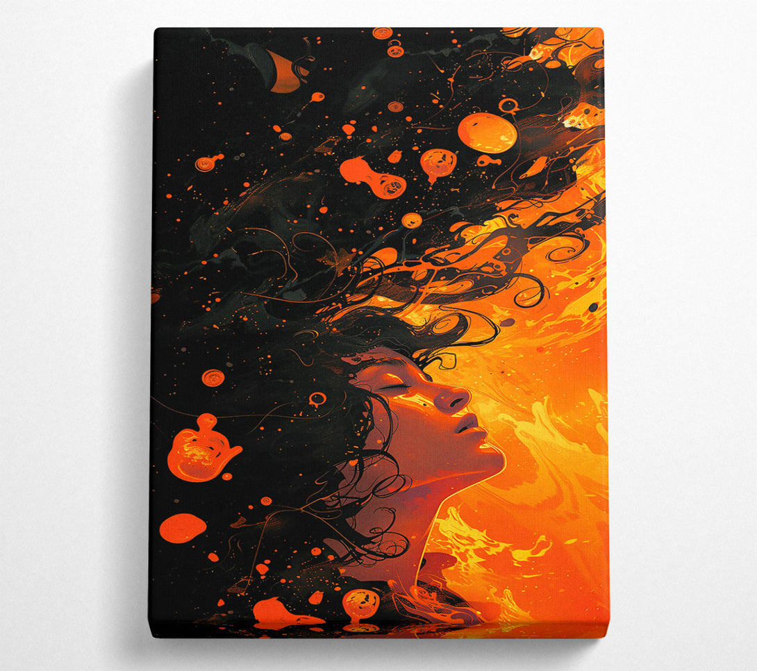  A Canvas Print of Orange Cosmic Dream Canvas Print