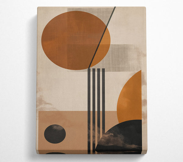  A Canvas Print of Burnt Orange Abstract Canvas Wall Art