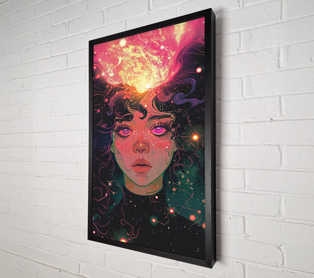  A Canvas Print of Cosmic Pink Embrace Canvas Wall Art