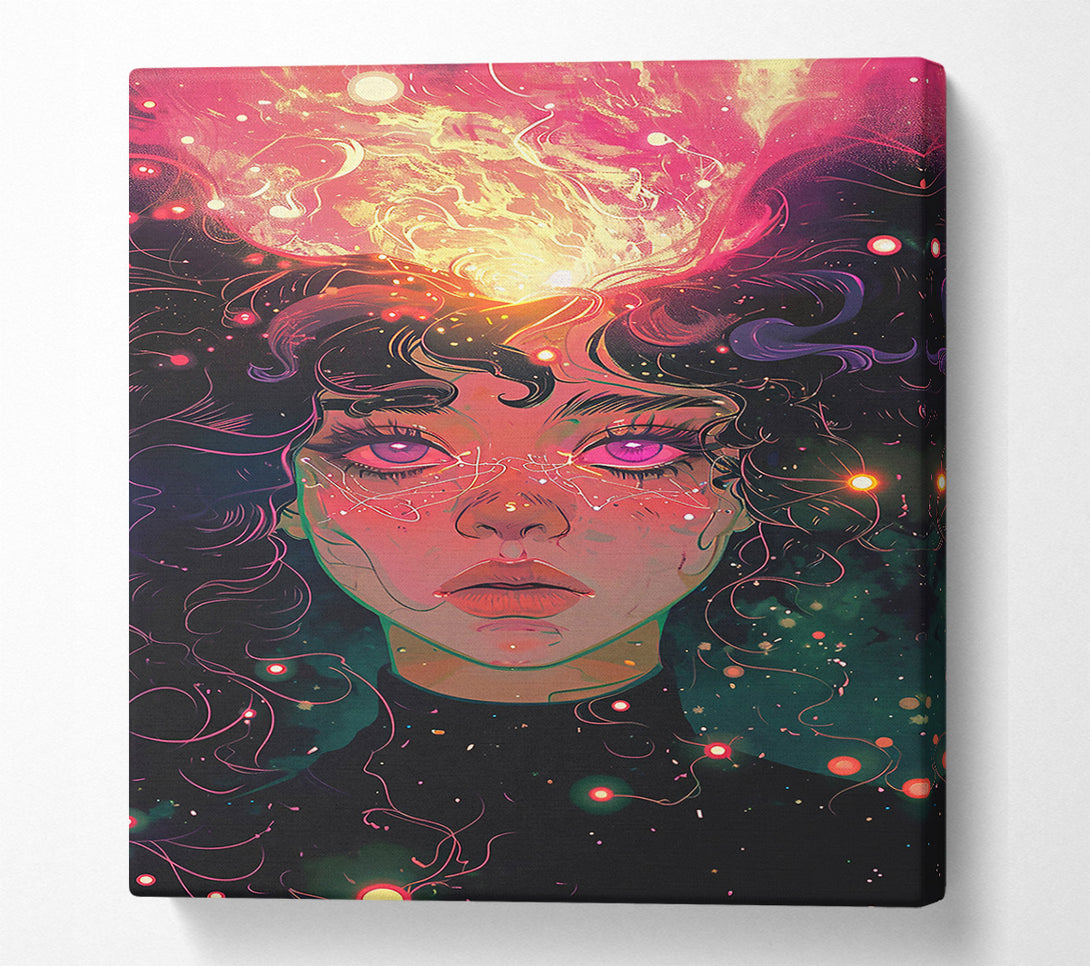  A Canvas Print of Cosmic Pink Embrace Canvas Wall Art