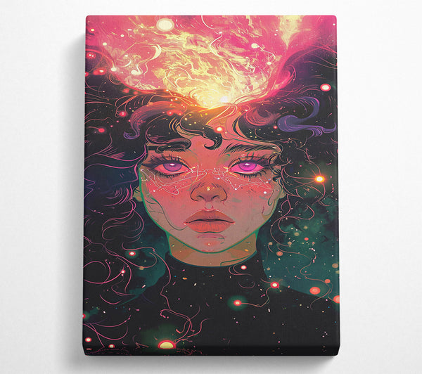  A Canvas Print of Cosmic Pink Embrace Canvas Wall Art