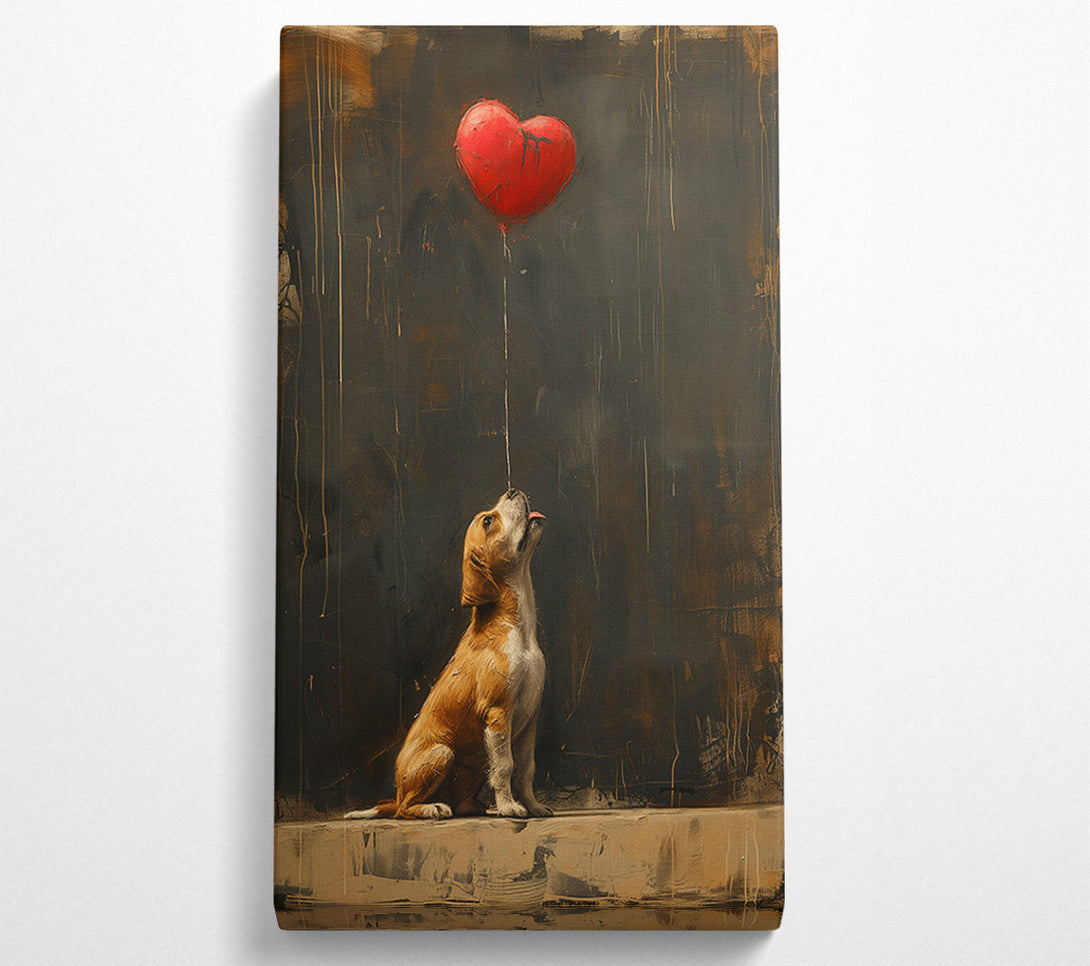  A Canvas Print of Heart Balloon Dog Canvas Art