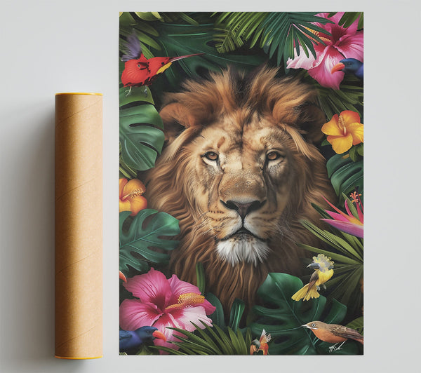Golden Jungle King Giclee Print