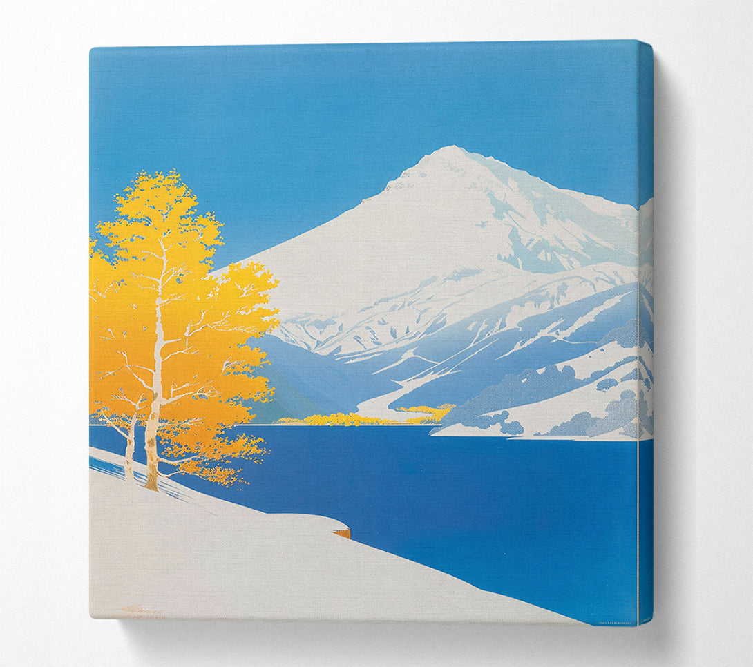  A Canvas Print of Blue Mountain Solitude. Canvas Wall Art
