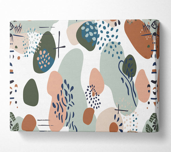  A Canvas Print of Sage Green Abstract Forms Canvas Print