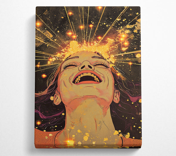  A Canvas Print of Golden Cosmic Joy Canvas Wall Art