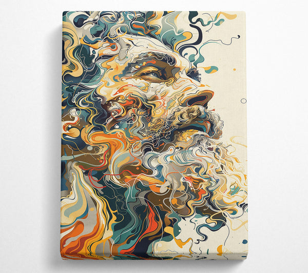  A Canvas Print of Golden Swirls Of Thought Canvas Wall Art