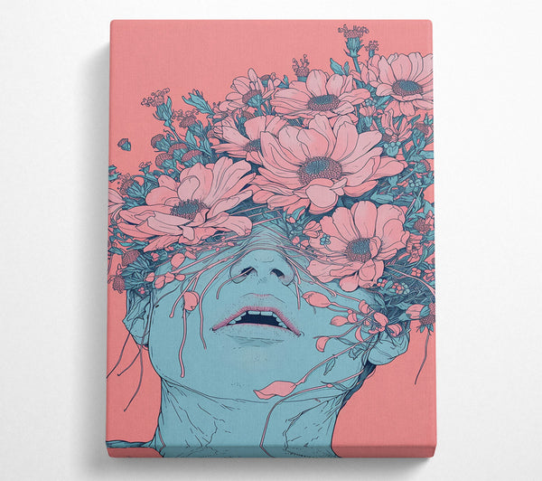  A Canvas Print of Pink Floral Bloom Canvas Art