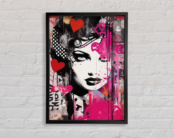 Heart Girl Punk Framed Print