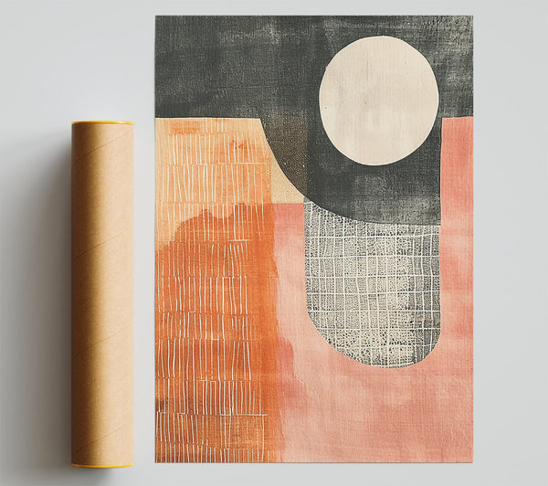 Pink And Black Grid Giclee Print