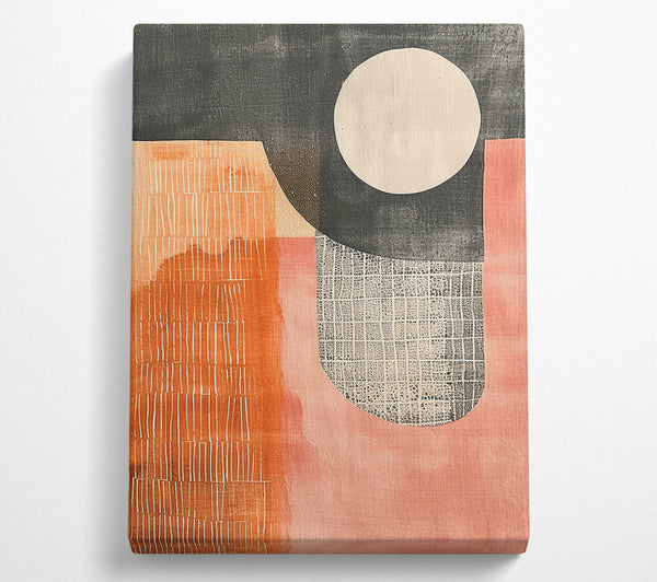  A Canvas Print of Pink And Black Grid Canvas Print